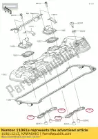 110611213, Kawasaki, 01 joint, bougie d'allumage kawasaki  900 1000 2017 2018 2019 2020 2021, Nouveau