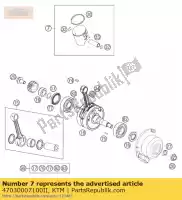 47030007100II, KTM, pistone cpl. 47mm misura 2 2005 ktm sx xc sxs europe usa 85 17 14 19 16, Nuovo