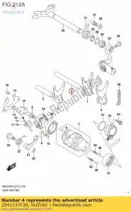 suzuki 2541137F20 shaft,gear shif - Bottom side