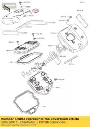 Qui puoi ordinare copertina, in alto, da vn900bcfa da Kawasaki , con numero parte 140920915: