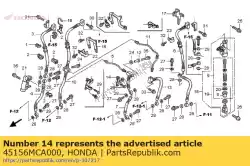 Ici, vous pouvez commander le aucune description disponible pour le moment auprès de Honda , avec le numéro de pièce 45156MCA000: