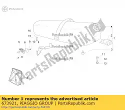 Ici, vous pouvez commander le ensemble de selle 150 ° auprès de Piaggio Group , avec le numéro de pièce 673921: