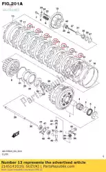 Aquí puede pedir placa, embrague dr de Suzuki , con el número de pieza 2145141G10: