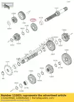 132620968, Kawasaki, engrenagem, entrada 4ª, 22t kawasaki d tracker 150 klx150bf , Novo