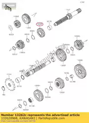 Aqui você pode pedir o engrenagem, entrada 4ª, 22t em Kawasaki , com o número da peça 132620968: