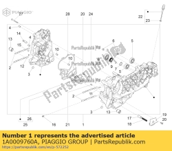 Aprilia 1A0009760A, Zespó? skrzyni korbowej kat.1, OEM: Aprilia 1A0009760A