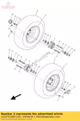 Ici, vous pouvez commander le comp. De roue auprès de Yamaha , avec le numéro de pièce 1SCF51800100: