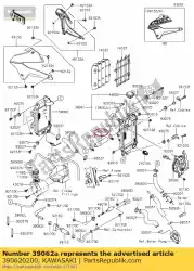 Here you can order the hose-cooling,rad. Lh-rad klx25 from Kawasaki, with part number 390620200: