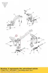 Aquí puede pedir protector de talón derecho de Triumph , con el número de pieza T2081755: