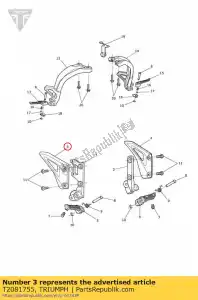 triumph T2081755 protector de talón derecho - Lado inferior