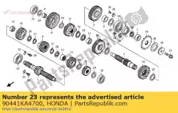 Here you can order the plate, bearing holder from Honda, with part number 90441KA4700: