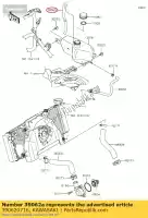 390620716, Kawasaki, refroidissement par tuyau, reniflard kle650ef kawasaki  kle 650 2015 2016 2017 2018 2019 2020, Nouveau