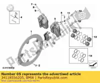 34118556205, BMW, pinza freno sinistra - nera bmw  1000 1200 2015 2016 2017 2018 2020 2021, Nuovo