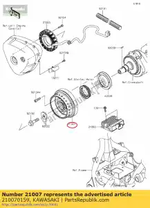 kawasaki 210070159 rotor ej800abf - Bottom side