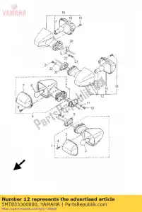 yamaha 5MT833300000 luz pisca-pisca traseira conjunto 1 - Lado inferior