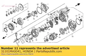 Honda 31101MAJG41 rotor assy. - Onderkant
