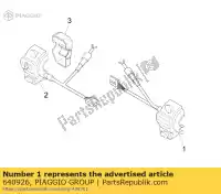 640926, Piaggio Group, interruttore maniglia destra vespa lxv 50 2006 2007, Nuovo