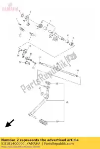 yamaha 5JJ181400000 montagem da alavanca de bloqueio - Lado inferior