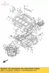 Ici, vous pouvez commander le plaque, reniflard 2 auprès de Yamaha , avec le numéro de pièce B88111450000: