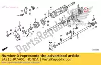 24213HP7A00, Honda, forcella, rr. leva del cambio honda  trx 420 2010 2011 2012 2013 2017 2018 2019 2020, Nuovo