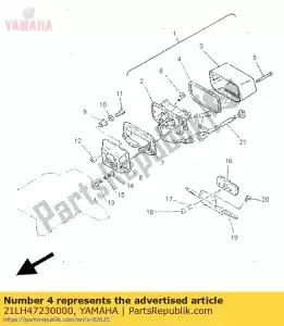 Yamaha 21LH47230000 joint lent - Bottom side