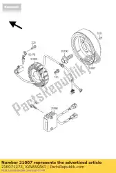 rotor, magneto kl250-h1 van Kawasaki, met onderdeel nummer 210071273, bestel je hier online: