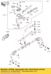 Aquí puede pedir freno de tapa de Kawasaki , con el número de pieza 430261074: