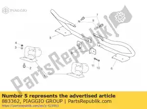 Piaggio Group 883362 rh front bumper - Bottom side