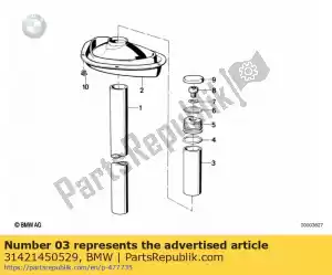 bmw 31421450529 spacer tube - Bottom side