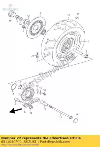 suzuki 6511010F00 pneu, 180 / 70h15 - Lado inferior