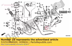 Honda 53191HN8000 mola, nível do freio de estacionamento - Lado inferior