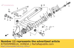 Qui puoi ordinare nessuna descrizione disponibile al momento da Honda , con numero parte 87505MM8610: