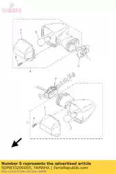 Ici, vous pouvez commander le clignotant avant assy 2 auprès de Yamaha , avec le numéro de pièce 5DM833200000: