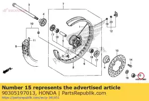 honda 90305197013 porca, u, 14mm - Lado inferior