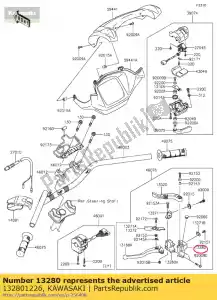 Kawasaki 132801226 titular, nível de bloqueio de diferencial - Lado inferior