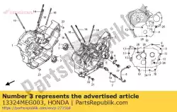 Here you can order the bearing d, crankshaft (green) from Honda, with part number 13324MEG003: