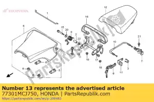 honda 77301MCJ750 charnière comp., siège - La partie au fond