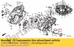 Ici, vous pouvez commander le tamis, filtre à huile auprès de Honda , avec le numéro de pièce 15421MKEA00: