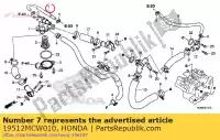19512MCW010, Honda, hose, thermobody honda vfr  a crossrunner x vfr800 vfr800a vfr800x vfr800f 800 , New