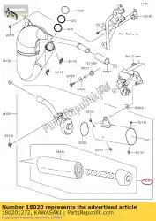 Here you can order the baffle kx85-a1 from Kawasaki, with part number 180201272: