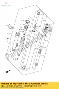 Suzuki 5117117H20 voorjaar - Onderkant