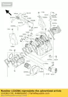 110381120, Kawasaki, filtr powietrza w obudowie, zr1100-c kawasaki zrx 1100 1200 1997 1998 1999 2000 2001 2002 2003, Nowy