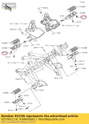 Aqui você pode pedir o parafuso, sensor de banco zr750-j2h em Kawasaki , com o número da peça 921501114: