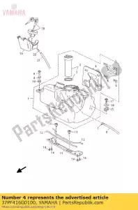 yamaha 37PF416G0100 insulator, fuel tank 2 - Bottom side