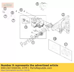 ktm 6901307200030 tubo de freio traseiro - Lado inferior