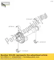 921390117, Kawasaki, boccola, bilanciatore, er650a6s blu kawasaki  er-6f er-6n kle klz vulcan 650 1000 2006 2007 2008 2009 2010 2011 2012 2013 2014 2015 2016 2017 2018 2019 2020 2021, Nuovo