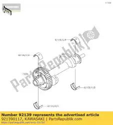 Qui puoi ordinare boccola, bilanciatore, er650a6s blu da Kawasaki , con numero parte 921390117: