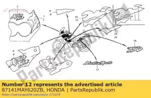 Honda 87141MAY620ZB striscia b, l. serbatoio carburante * t - Il fondo