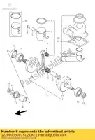 1220003B00, Suzuki, albero motore assy suzuki rm  rm80 80 , Nuovo