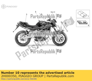 aprilia 2H000350 etiqueta del parabrisas rh - Lado inferior